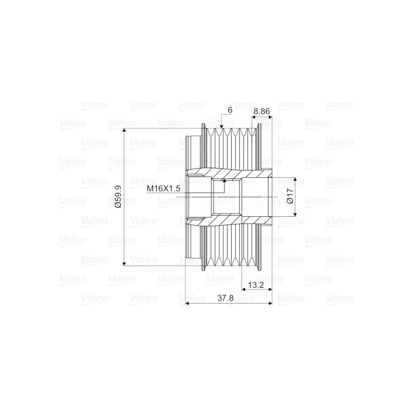 Poulie roue libre (alternateur) VALEO