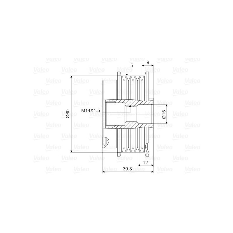 Poulie roue libre (alternateur) VALEO