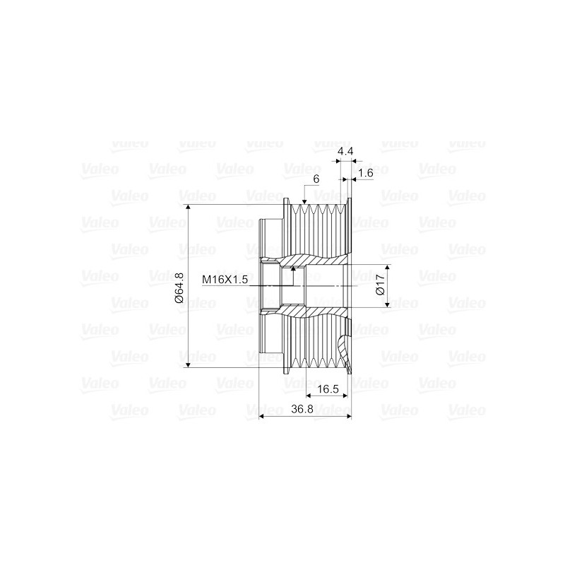 Poulie roue libre (alternateur) VALEO