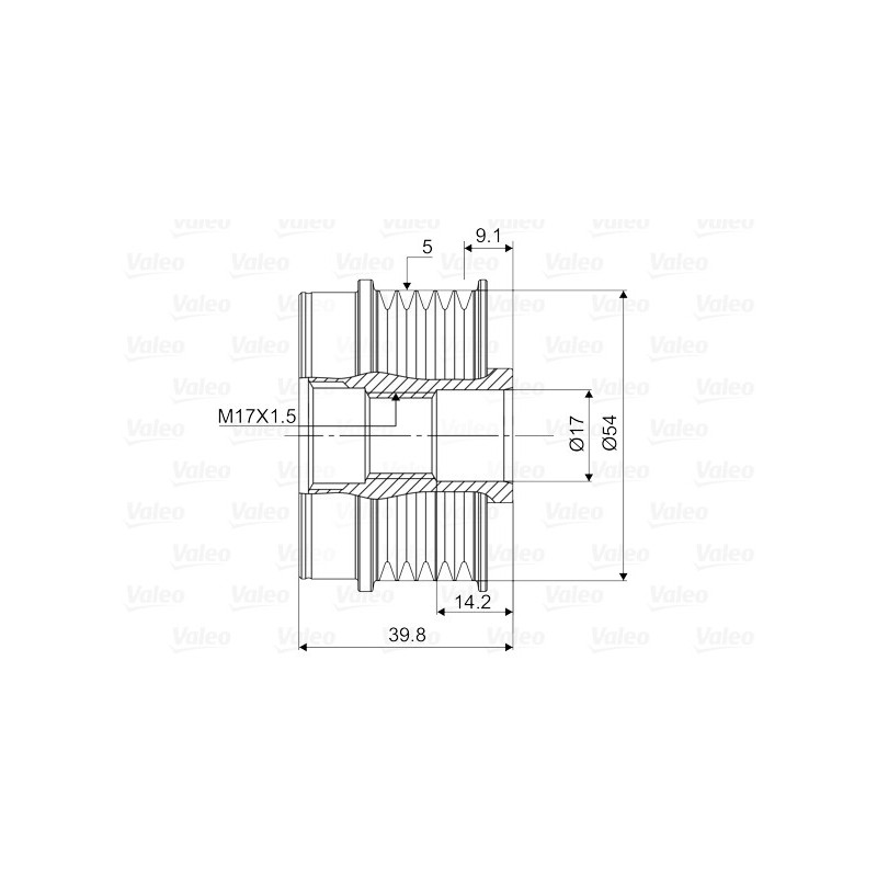 Poulie roue libre (alternateur) VALEO