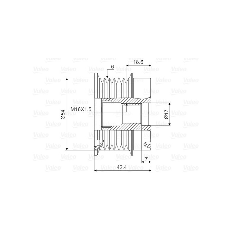 Poulie roue libre (alternateur) VALEO