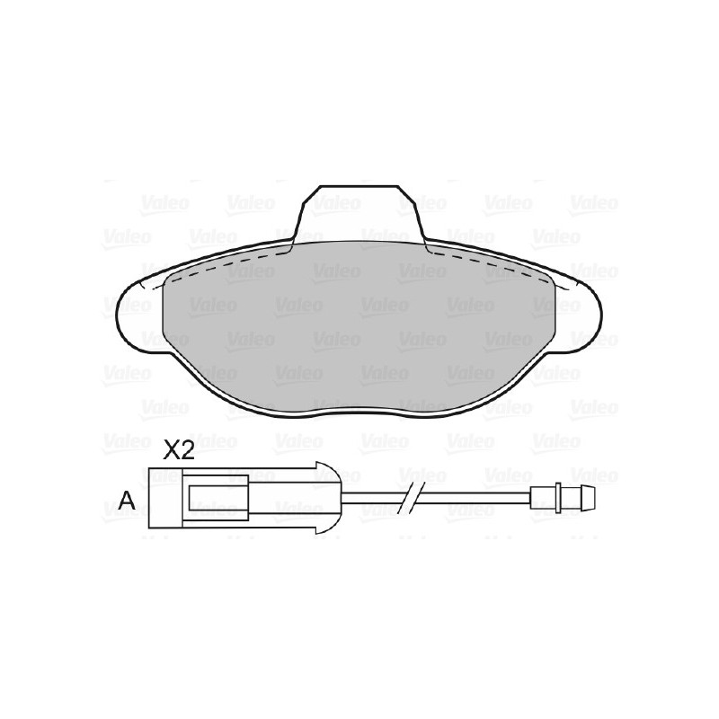 Jeu de quatre plaquettes de frein à disque VALEO