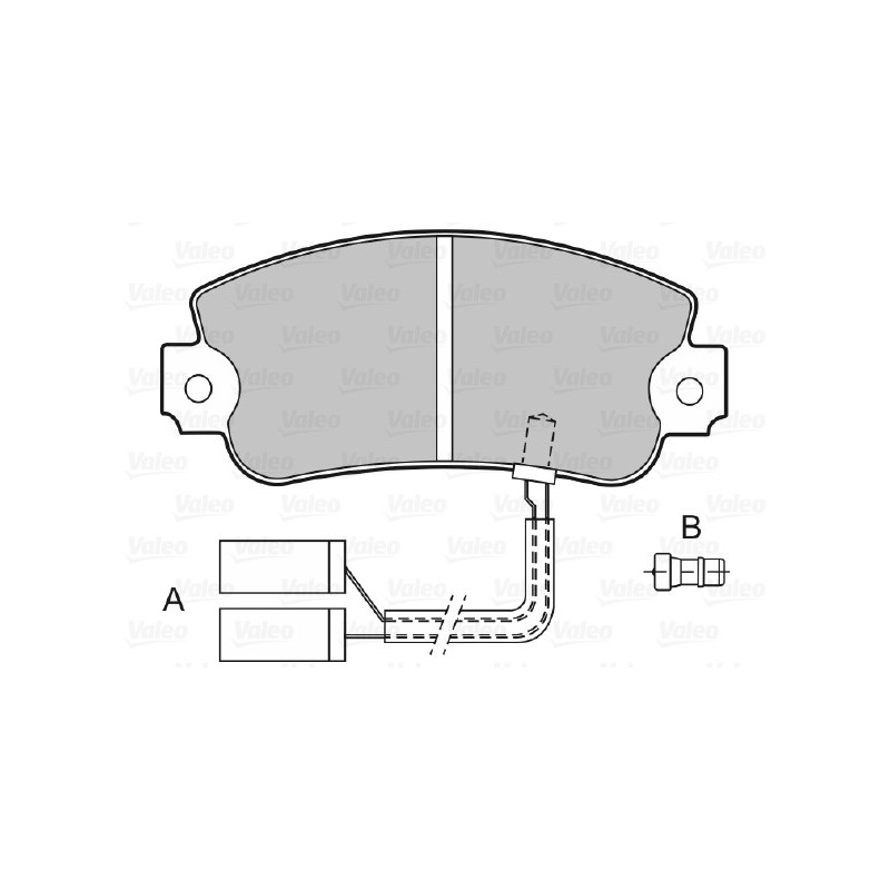 Jeu de quatre plaquettes de frein à disque VALEO