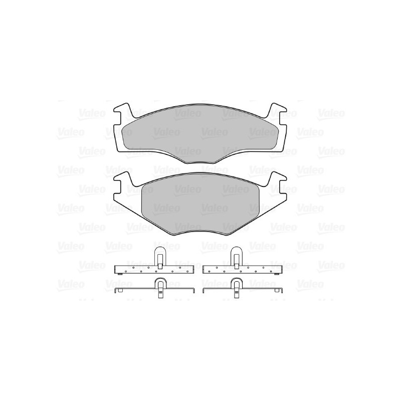 Jeu de quatre plaquettes de frein à disque VALEO