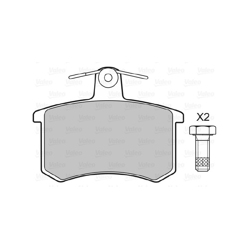 Jeu de quatre plaquettes de frein à disque VALEO
