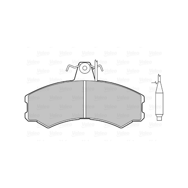 Jeu de quatre plaquettes de frein à disque VALEO