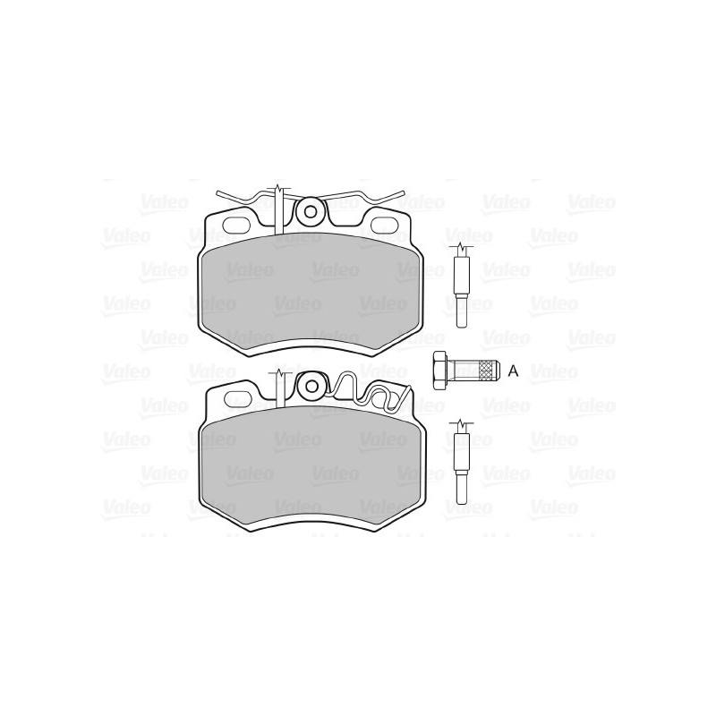 Jeu de quatre plaquettes de frein à disque VALEO