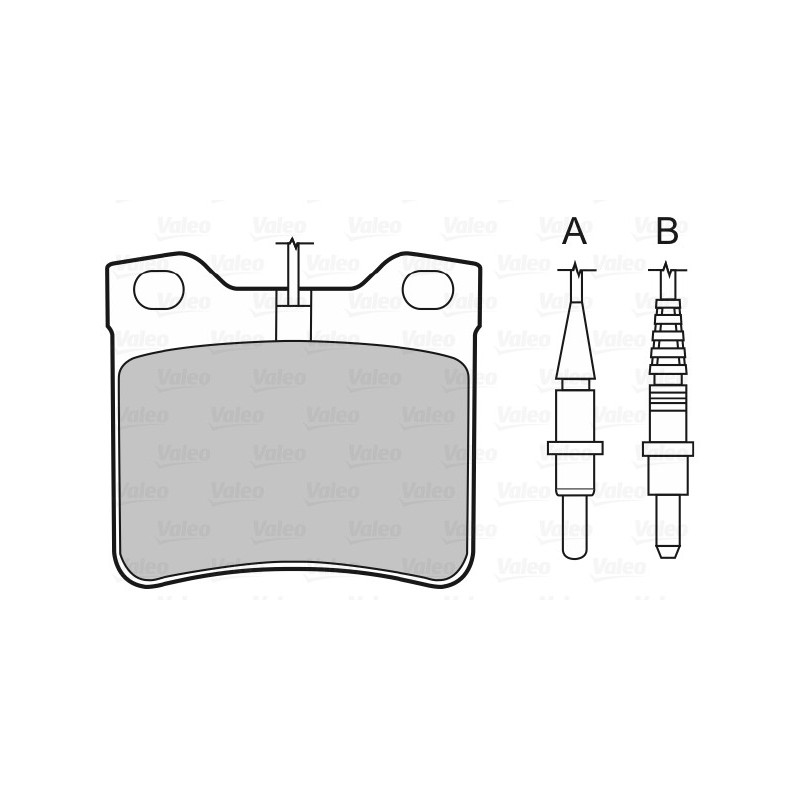 Jeu de quatre plaquettes de frein à disque VALEO
