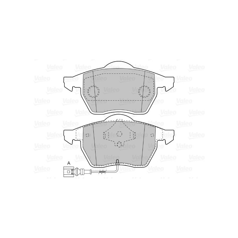 Jeu de quatre plaquettes de frein à disque VALEO