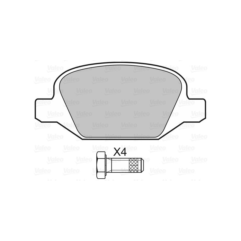 Jeu de quatre plaquettes de frein à disque VALEO