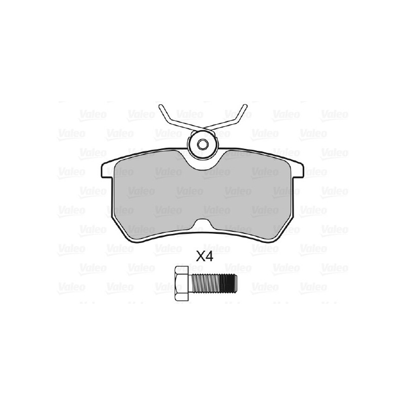 Jeu de quatre plaquettes de frein à disque VALEO