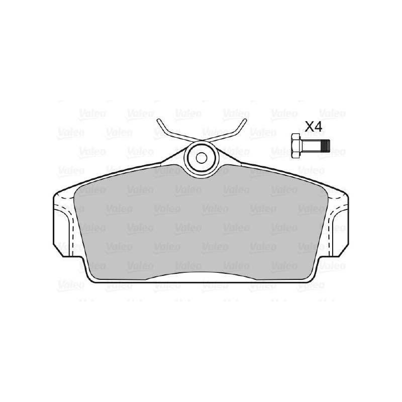 Jeu de quatre plaquettes de frein à disque VALEO