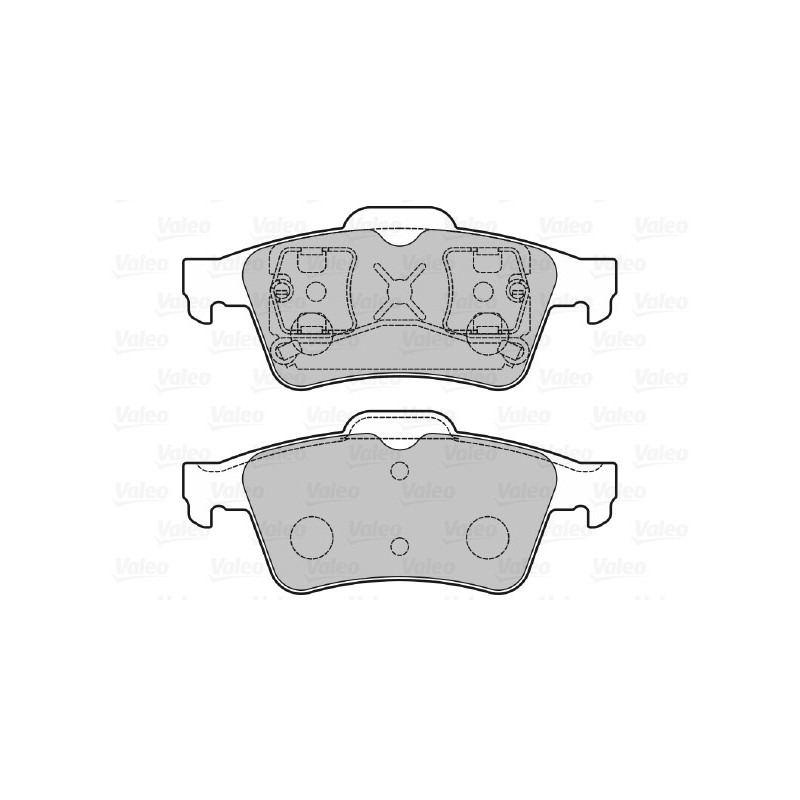 Jeu de quatre plaquettes de frein à disque VALEO