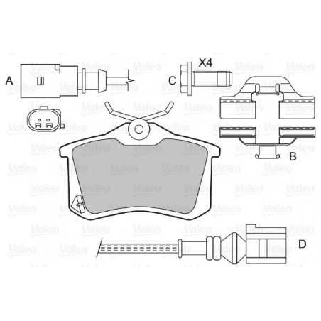 Jeu de quatre plaquettes de...