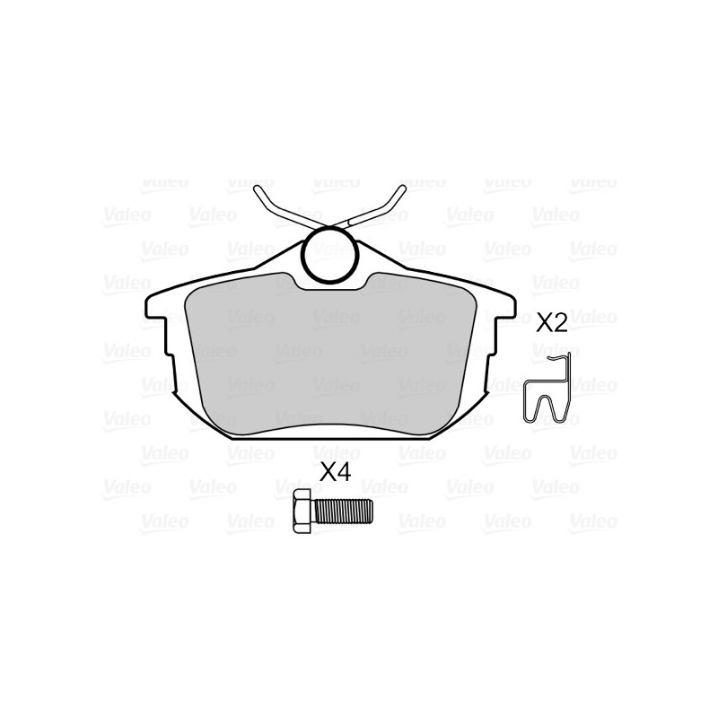 Jeu de quatre plaquettes de frein à disque VALEO