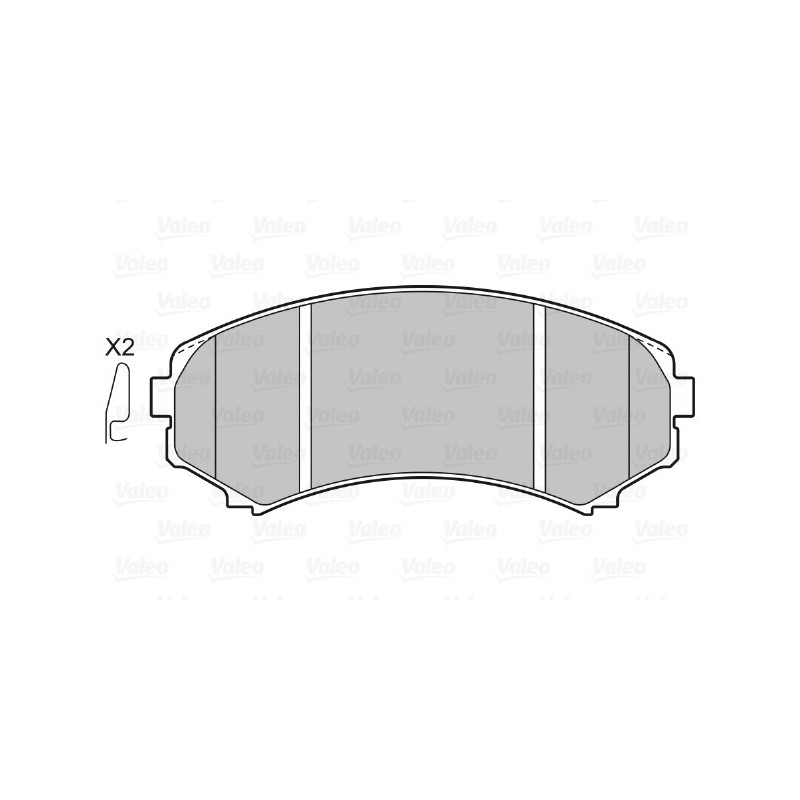 Jeu de quatre plaquettes de frein à disque VALEO