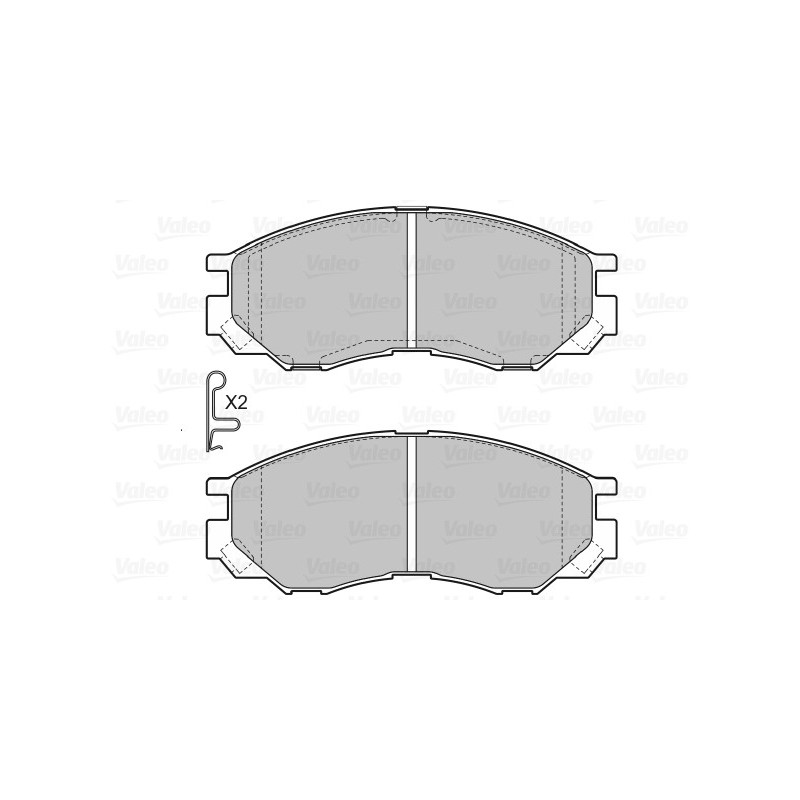 Jeu de quatre plaquettes de frein à disque VALEO