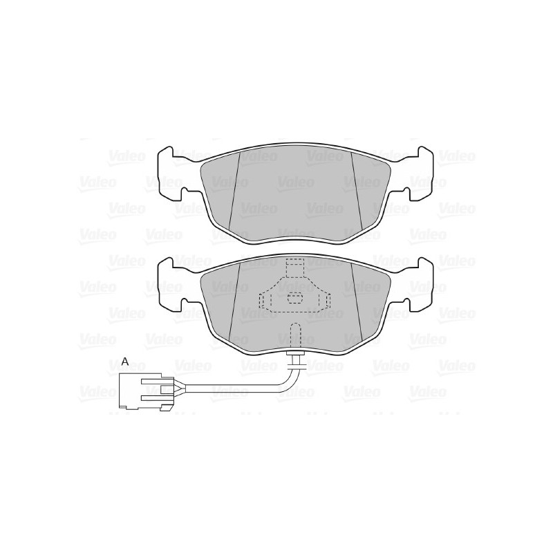 Jeu de quatre plaquettes de frein à disque VALEO