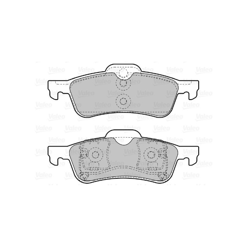 Jeu de quatre plaquettes de frein à disque VALEO