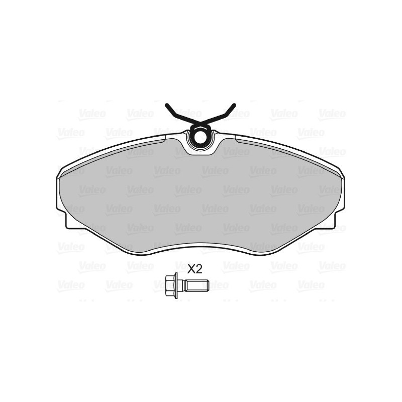 Jeu de quatre plaquettes de frein à disque VALEO