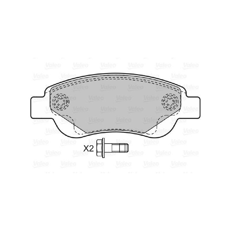 Jeu de quatre plaquettes de frein à disque VALEO