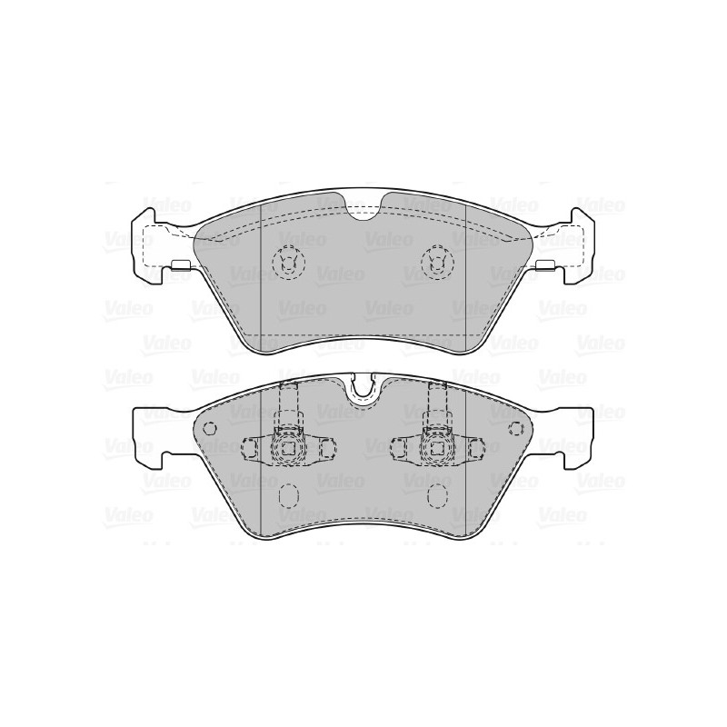 Jeu de quatre plaquettes de frein à disque VALEO