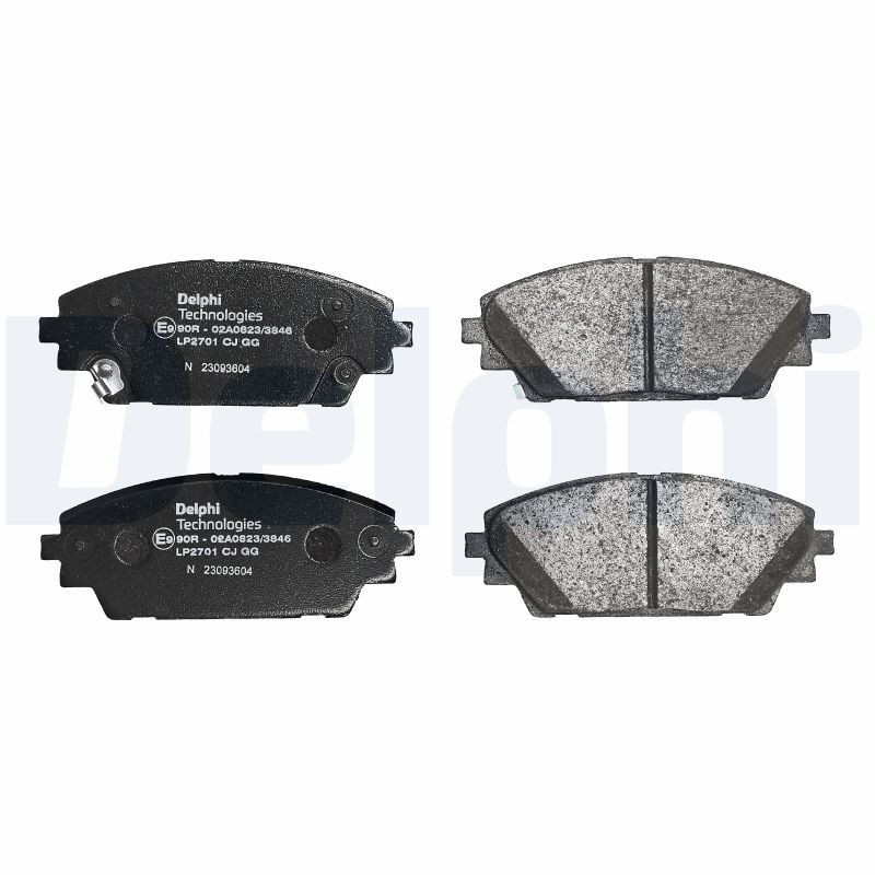 Jeu de quatre plaquettes de frein à disque DELPHI