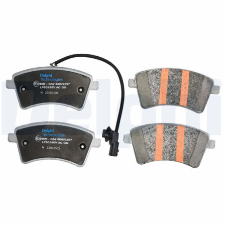 Jeu de quatre plaquettes de frein à disque DELPHI
