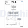 Jeu de quatre plaquettes de frein à disque DELPHI