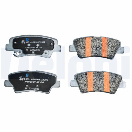 Jeu de quatre plaquettes de frein à disque DELPHI