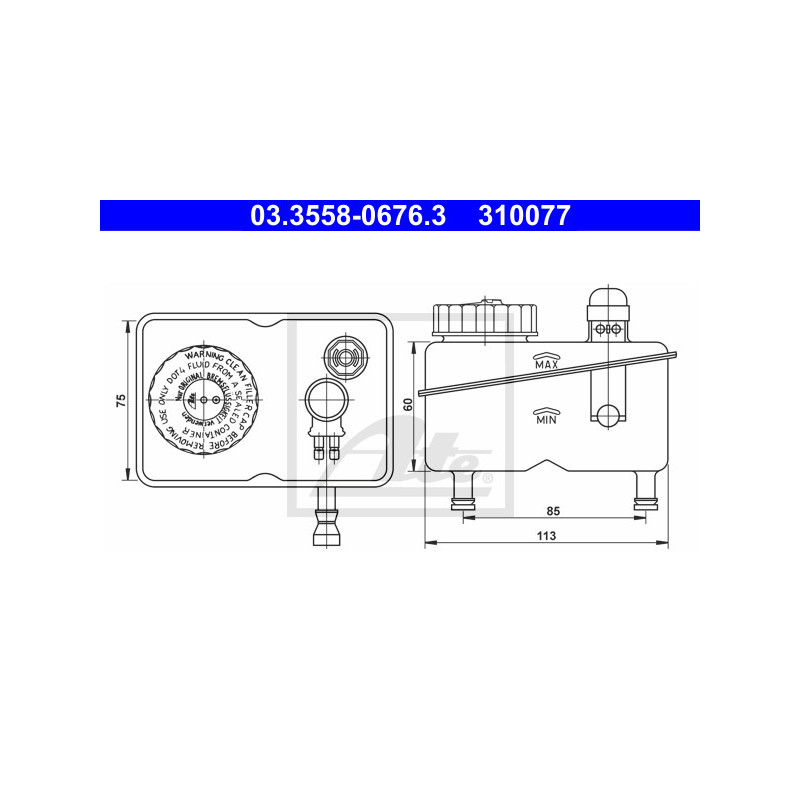 Vase d'expansion (liquide de frein) ATE