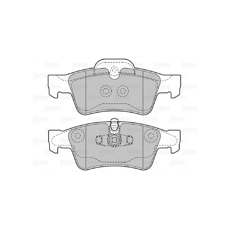 Jeu de quatre plaquettes de frein à disque VALEO