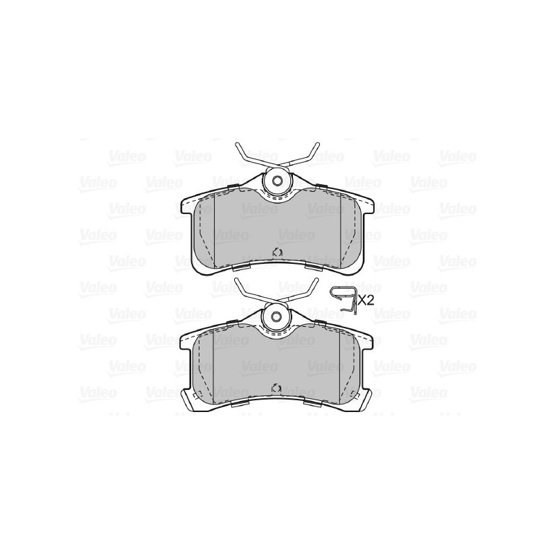 Jeu de quatre plaquettes de frein à disque VALEO
