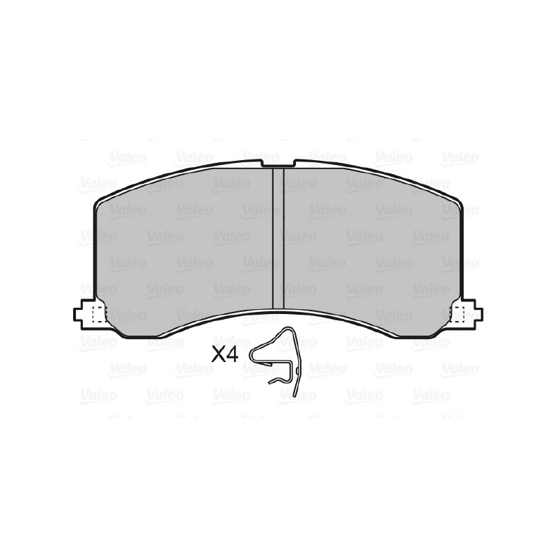 Jeu de quatre plaquettes de frein à disque VALEO