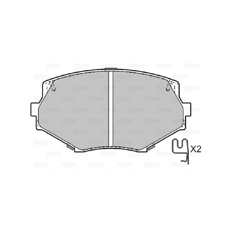 Jeu de quatre plaquettes de frein à disque VALEO