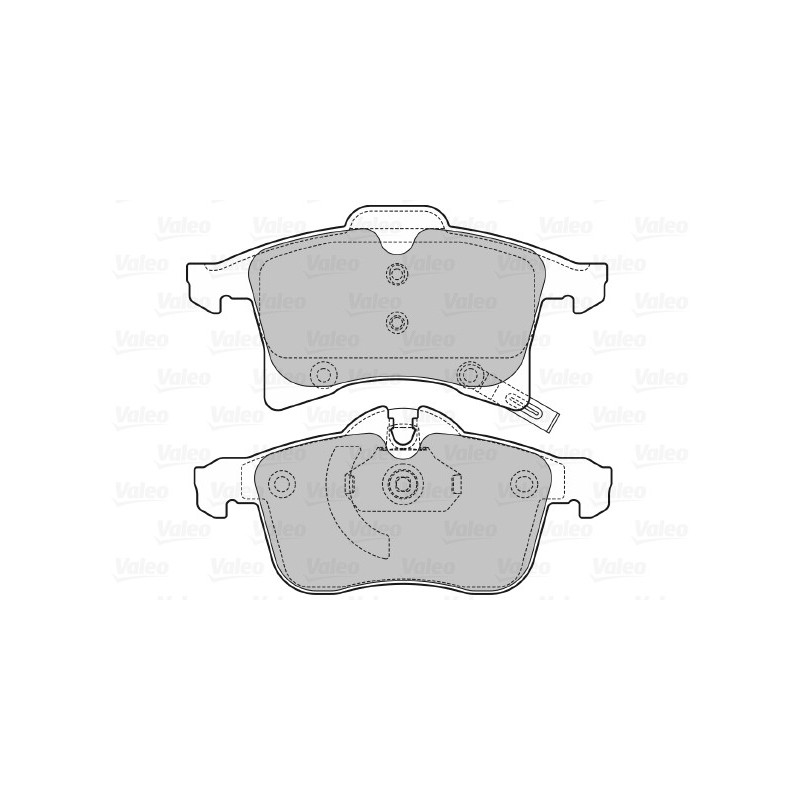 Jeu de quatre plaquettes de frein à disque VALEO