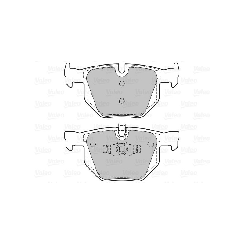 Jeu de quatre plaquettes de frein à disque VALEO