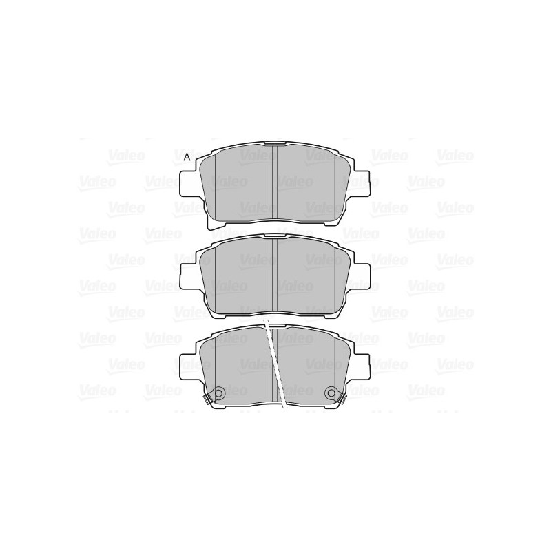 Jeu de quatre plaquettes de frein à disque VALEO