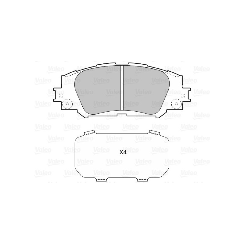 Jeu de quatre plaquettes de frein à disque VALEO