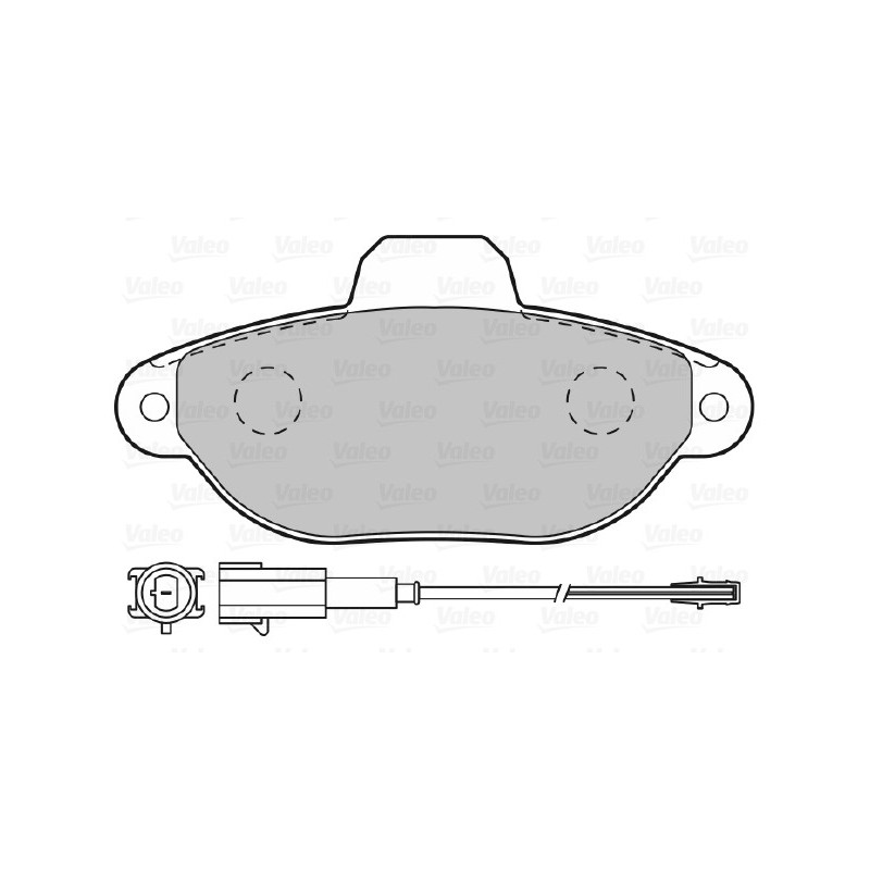 Jeu de quatre plaquettes de frein à disque VALEO