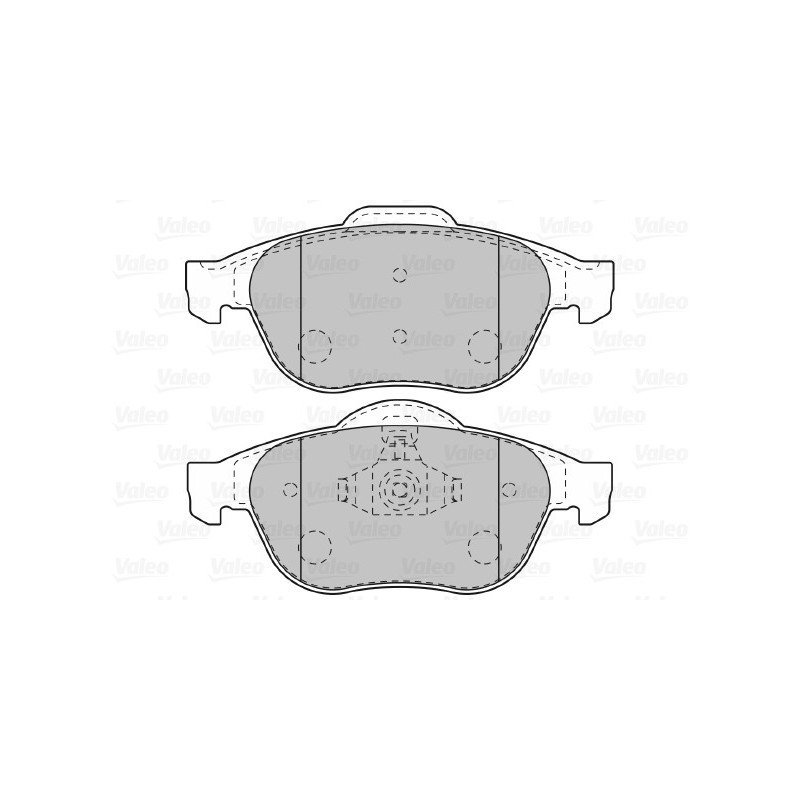Jeu de quatre plaquettes de frein à disque VALEO