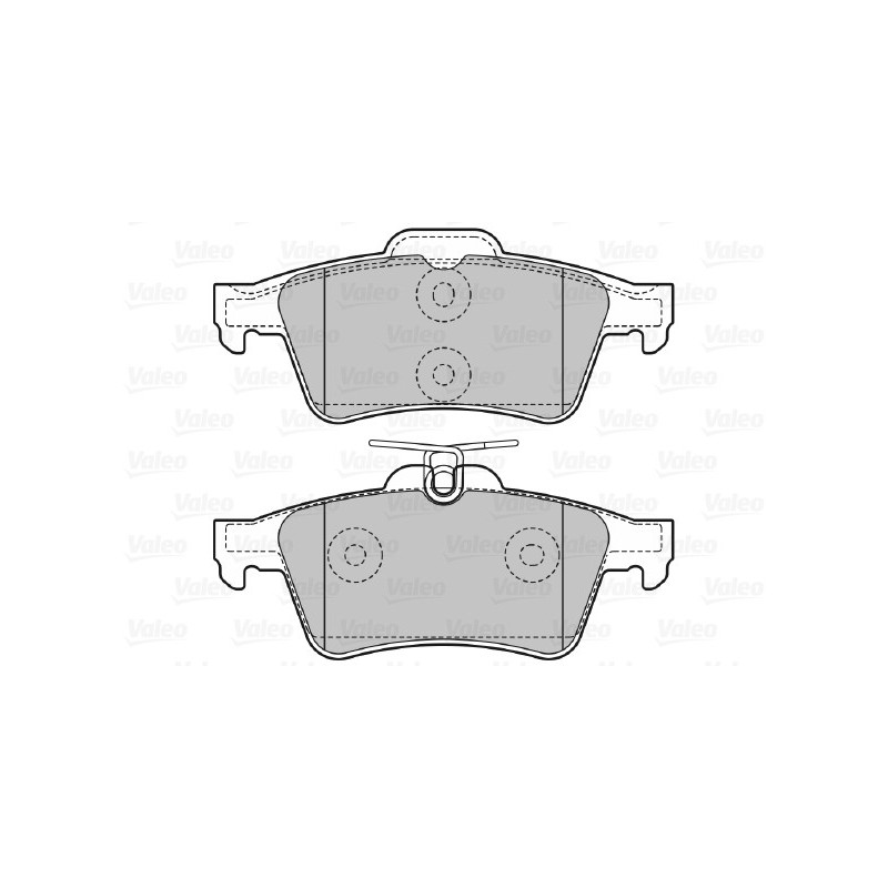 Jeu de quatre plaquettes de frein à disque VALEO