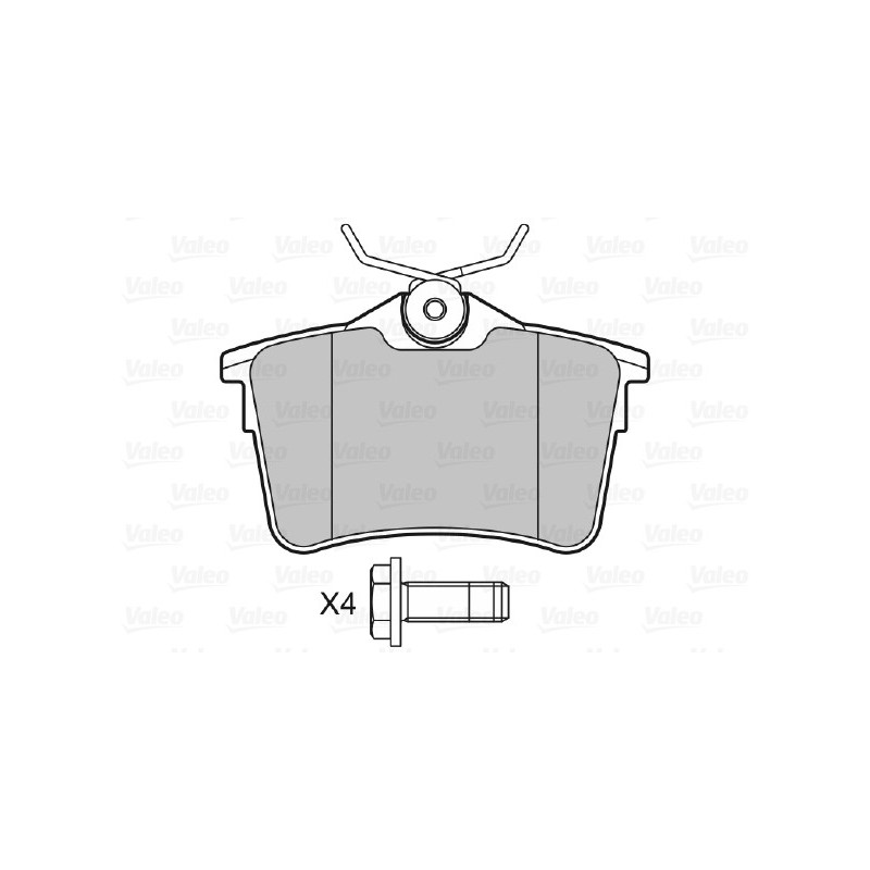 Jeu de quatre plaquettes de frein à disque VALEO