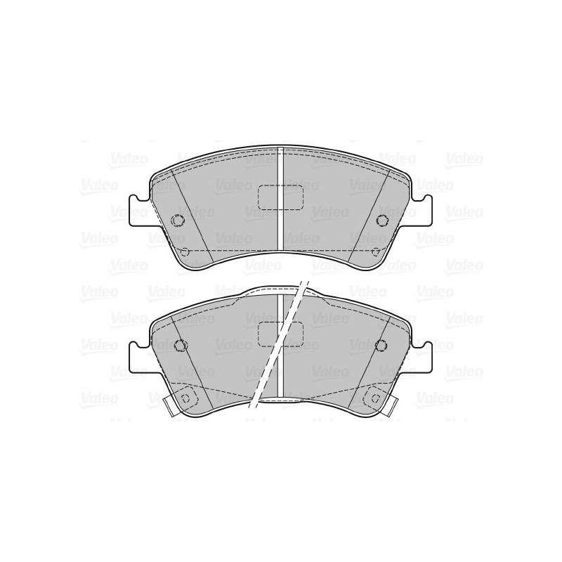 Jeu de quatre plaquettes de frein à disque VALEO