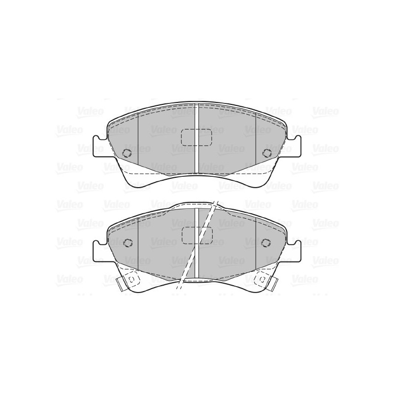 Jeu de quatre plaquettes de frein à disque VALEO