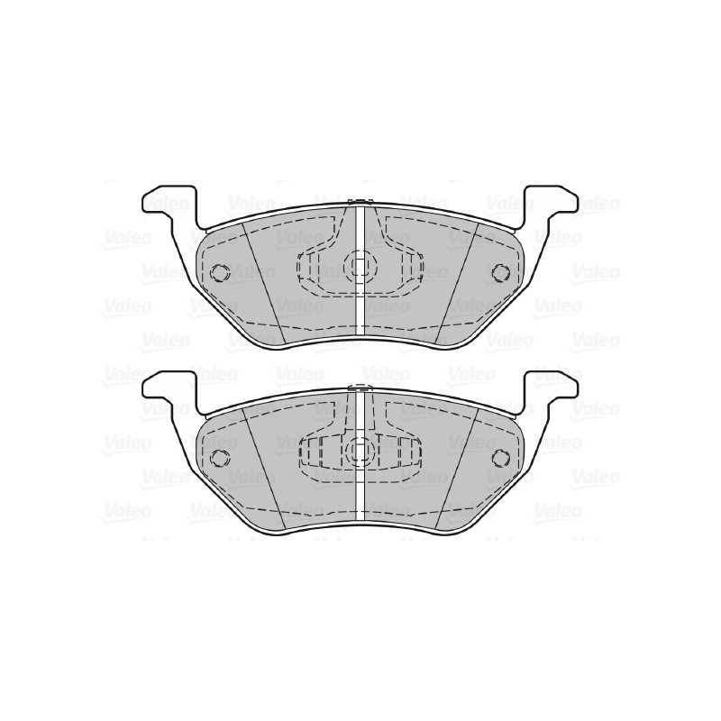 Jeu de quatre plaquettes de frein à disque VALEO