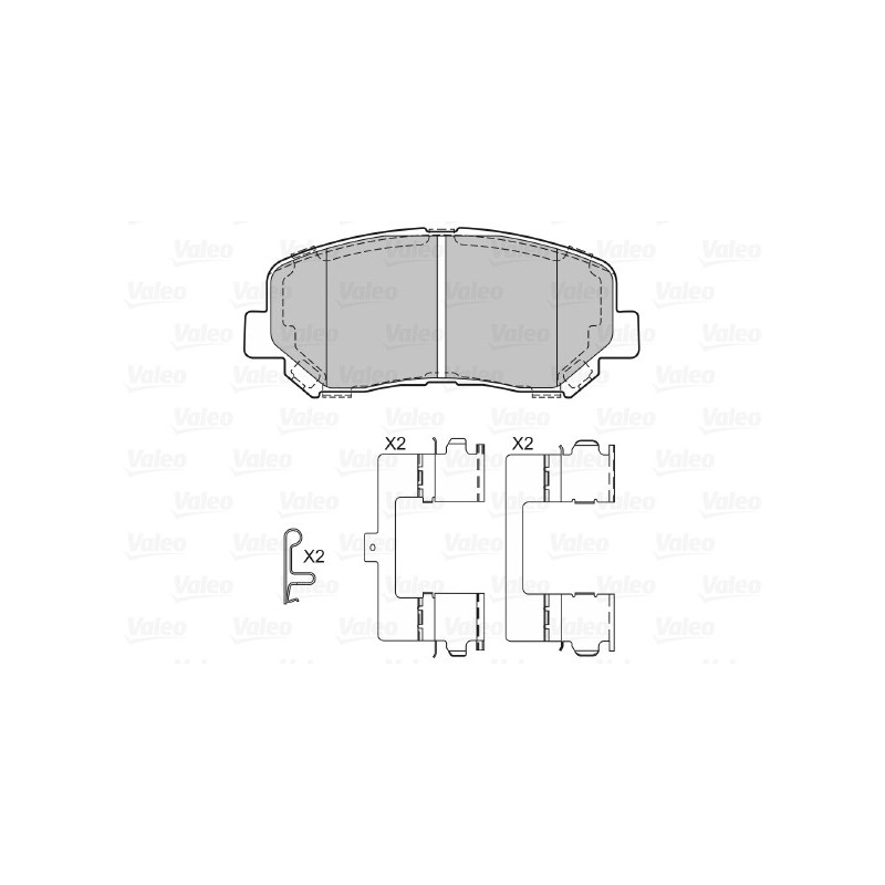Jeu de quatre plaquettes de frein à disque VALEO