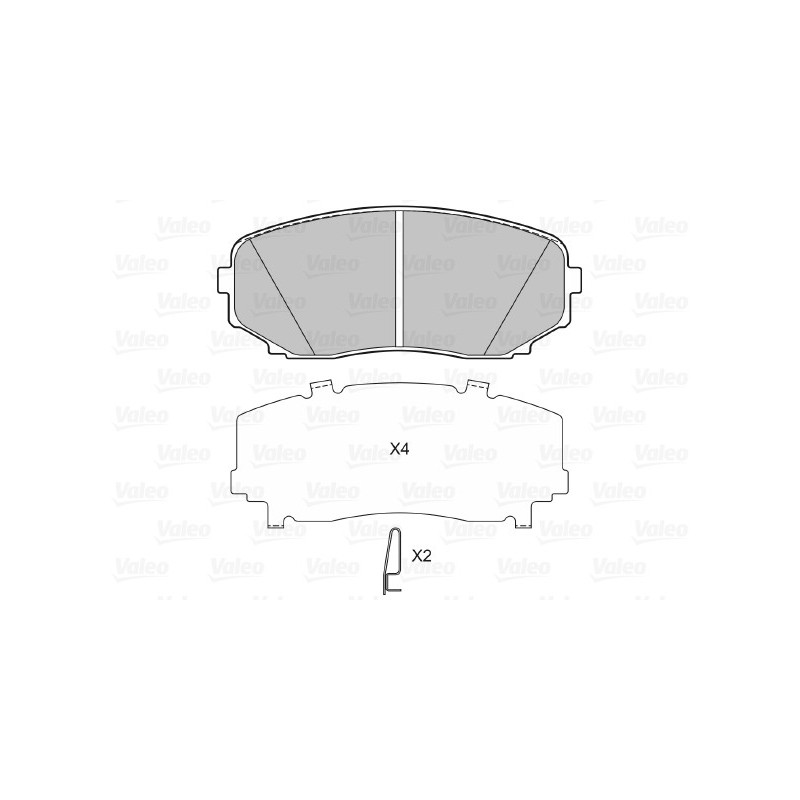 Jeu de quatre plaquettes de frein à disque VALEO