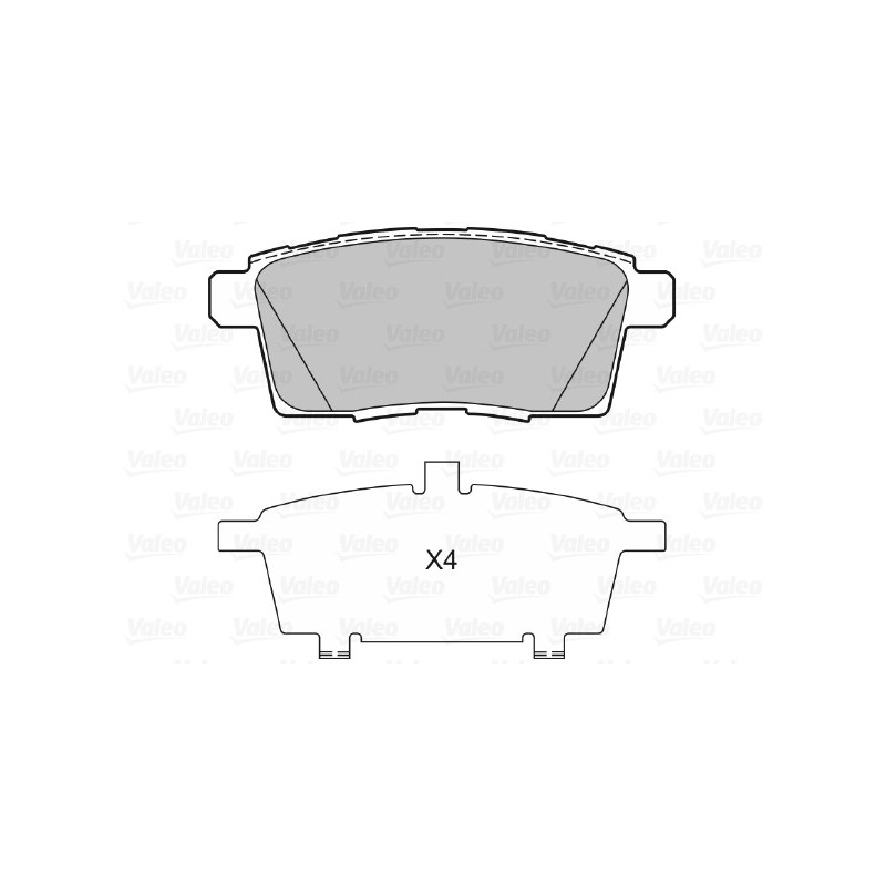 Jeu de quatre plaquettes de frein à disque VALEO