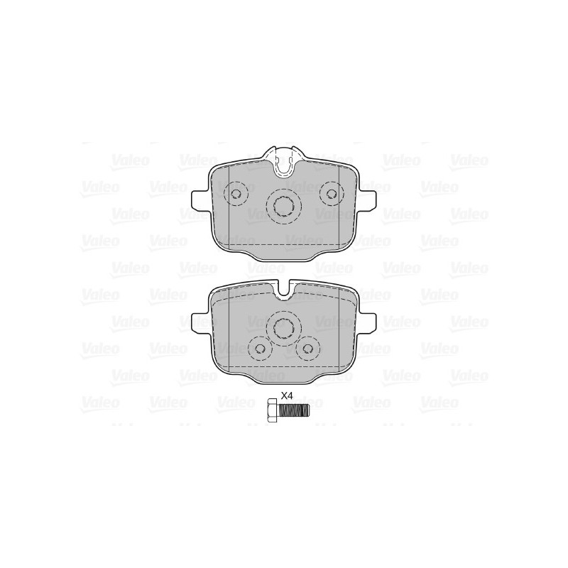 Jeu de quatre plaquettes de frein à disque VALEO